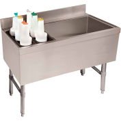 Challenger Combo Ice Chest, 21X47, Bottle Storage Rack Left, 35/119 lbs Ice Cap