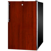 Summit CM421BLBI7IFADA - ADA Comp 20"W Built-In Refrigerator-Freezer, Lock, Int. Door Frame, BK