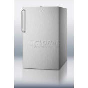 Summit CM421BLCSS - 20" Wide Built-In Refrigerator-Freezer In Complete S/S, Lock,