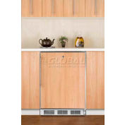 Summit CT66LBIFRADA - ADA Comp Built-In Refrigerator-Freezer, Lock, White, S/S Door Frame