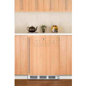 Summit-ADA Comp Built-In Refrigerator-Freezer, Lock, Three Glass Shelves, White