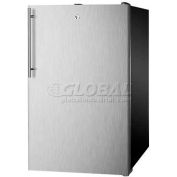 Summit FF521BLBI7SSHV - 20"W Built-In Undercounter All-Refrigerator, Auto Defrost, Lock, Black