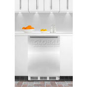 "Summit FF6BKBI7FR - Built-In Undercounter All-Refrigerator, BK, SS Door Frame To Accept Custom Pane