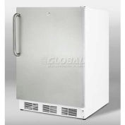 "Summit FF6BKBI7FR - Built-In Undercounter All-Refrigerator, BK, SS Door Frame To Accept Custom Pane