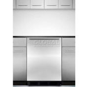 "Summit FF6BKBI7FR - Built-In Undercounter All-Refrigerator, BK, SS Door Frame To Accept Custom Pane