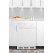 "Summit FF6BKBI7FR - Built-In Undercounter All-Refrigerator, BK, SS Door Frame To Accept Custom Pane