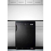 "Summit FF6BKBI7FR - Built-In Undercounter All-Refrigerator, BK, SS Door Frame To Accept Custom Pane