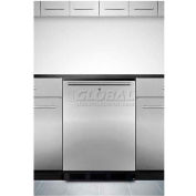"Summit FF6BKBI7FR - Built-In Undercounter All-Refrigerator, BK, SS Door Frame To Accept Custom Pane