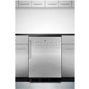 "Summit FF6BKBI7FR - Built-In Undercounter All-Refrigerator, BK, SS Door Frame To Accept Custom Pane