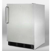 "Summit FF6BKBI7FR - Built-In Undercounter All-Refrigerator, BK, SS Door Frame To Accept Custom Pane