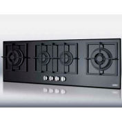 Summit-4-Burner Island, Gas-On-Glass Cooktop, Sealed Burners, Cast Iron Grates