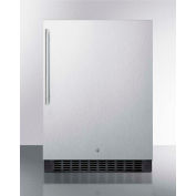 Summit Outdoor Réfrigérateur autoportant intégré avec poignée de porte-serviettes, 4,6 pi³, Cap., argent