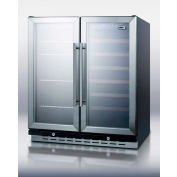 Summit-Built-In Undercounter Dual Zone Wine & Beverage Cooler W/Locks, 30 » De large