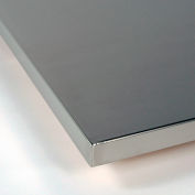 Surface de travail Treston, 16 Ga. En acier inoxydable enveloppé, coins polis, 48 « L x 30 « P x 1-1/2 » d’épaisseur