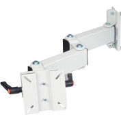 Treston Double Articulating Flat Screen LCD Monitor Arm, 4"W x 20"D, Gray