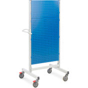 Treston High M30 Multi-Cart avec panneaux perforés, 31-1/8"L x 29-15/16"P x 70-1/2"H, gris clair/bleu