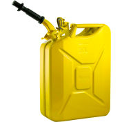 Wavian Jerry Can w/Spout & Spout Adapter, Yellow, 20 Liter/5 Gallon Capacity - 3011