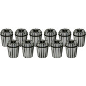 ER16 1/8"-13/32" par 32nds 10 Piece Coolant Sealed Collet Set, Alloy Steel, Tested to 2000 PSI