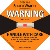 SpotSee™ ShockWatch™ Indicateurs d’impact, gamme 75G, Orange, 50/Box