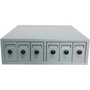 Quincy Lab Microscope Slide Cabinet, 18-3/4"W x 4-7/8"D x 15-3/4"H, Ivory