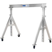Spanco Adjustable Height Aluminum Gantry Crane, 15'W x 8'-5"-10'-11"H, 2000 Lb. Capacity