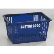 Good L ® Standard Plastic Shopping Basket with Plastic Handle 20 Liter 17"L x 12"W x 9"H Black - Pkg Qty 12