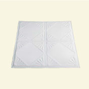 Great Lakes Tin Erie 2' X 2' Nail-up Tin Ceiling Tile in Matte White - T56-01