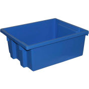 NID & pile fourre-tout boîte, 15-1/4 "x 12-1/4" x 6", capacité de 30 lb, bleu - Techstar NS920