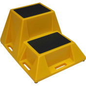 Industrial Step Stand 28"W x 36"D x 20"H - 2 Step - Yellow