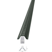 U-Channel Sign Post, 7'L, 1.12 lbs./ft., Green Post, Holes 30" Down Post