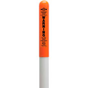 113783B Round Dome Utility Fiber Optic Marker, White Pole 72"H, 48" Above Ground, Orange