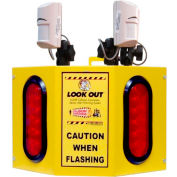 Collision Awareness Forklift Sensor, Look Out 3 Model, 1 Box, 3 Sensors, 2 Lights, 25' Cord