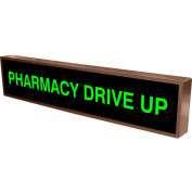 Tapco 132504 Pharmacy Drive Up, 34" x 7" x 2.25", Green, LED Sign
