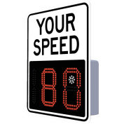 Tapco 138891 EV 12" Radar Feedback Sign, Your Speed, White Hip Face, 23" x 29"