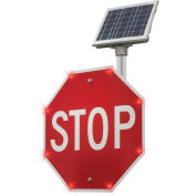 2180-00208 BlinkerStop® Flashing LED STOP Sign R1-1, 36"W, Solar