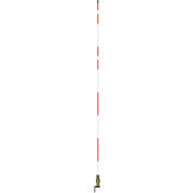 2673-00004 Hydrant/Utility Marker, 7' Long with L-Bracket, Red/White