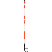 2673-00005 Hydrant/Utility Marker, 5' Long avec Port Mount Bracket, Rouge/Blanc