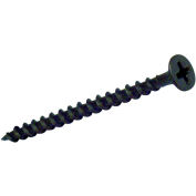 #10 x 3-1/2" Drywall Screw - Phillips Bugle Head - Steel - Black Phosphate - Sharp Point - 100 Pack