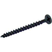 #8 x 3" Drywall Screw - Phillips Bugle Head - Steel - Black Phosphate - Sharp Point - Pkg of 5 Lbs.