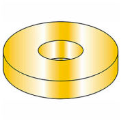 1/4" Laveuse plate - SAE - 9/32" I.D. - Acier - Zinc Jaune - Grade 8 - Pkg de 100
