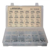 330 Piece Machine Screw Assortment - #6 to 1/4" - Slotted Flat Head - Steel - Zinc