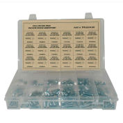 330 Piece Machine Screw Assortment - #6 to 1/4" - Phillips Pan Head - Steel - Zinc Plated