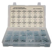 275 Piece Sheet Metal Screw Assortment - #6 to #14 - Slotted Hex Washer Head - Steel - Zinc Plated