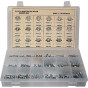 275 Piece Sheet Metal (Tapping) Screw Assortment - #6 to #14 - Phillips Oval Head - Steel - Zinc