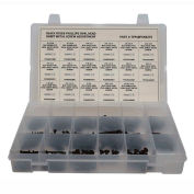 275 Piece Sheet Metal (Tapping) Screw Assortment - #6 to #12 - Phillips Oval Head - Black Oxide