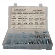 250 pièces Metric Hex Head Cap Screw Assortiment - M4 à M12 - Grade 8,8 - Acier - Zinc