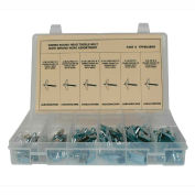60 Piece Toggle Bolt w/ Wing Spring Assortment - Combo Phillips/Slotted Round Head - Steel - Zinc