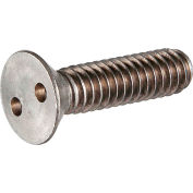 10-24 x 3/4" Tamper-Proof Security Spanner Machine Screw - Flat Head - Brass - Plain - 100 Pk