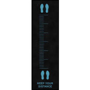 Gardez votre distance - Tapis mat 3/8 » Épais 3' x 10' Noir