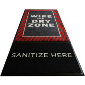 StepWell Shoe Sanitizing Mat 3/8" Thick 3' x 7' Gray with Red Caution Border